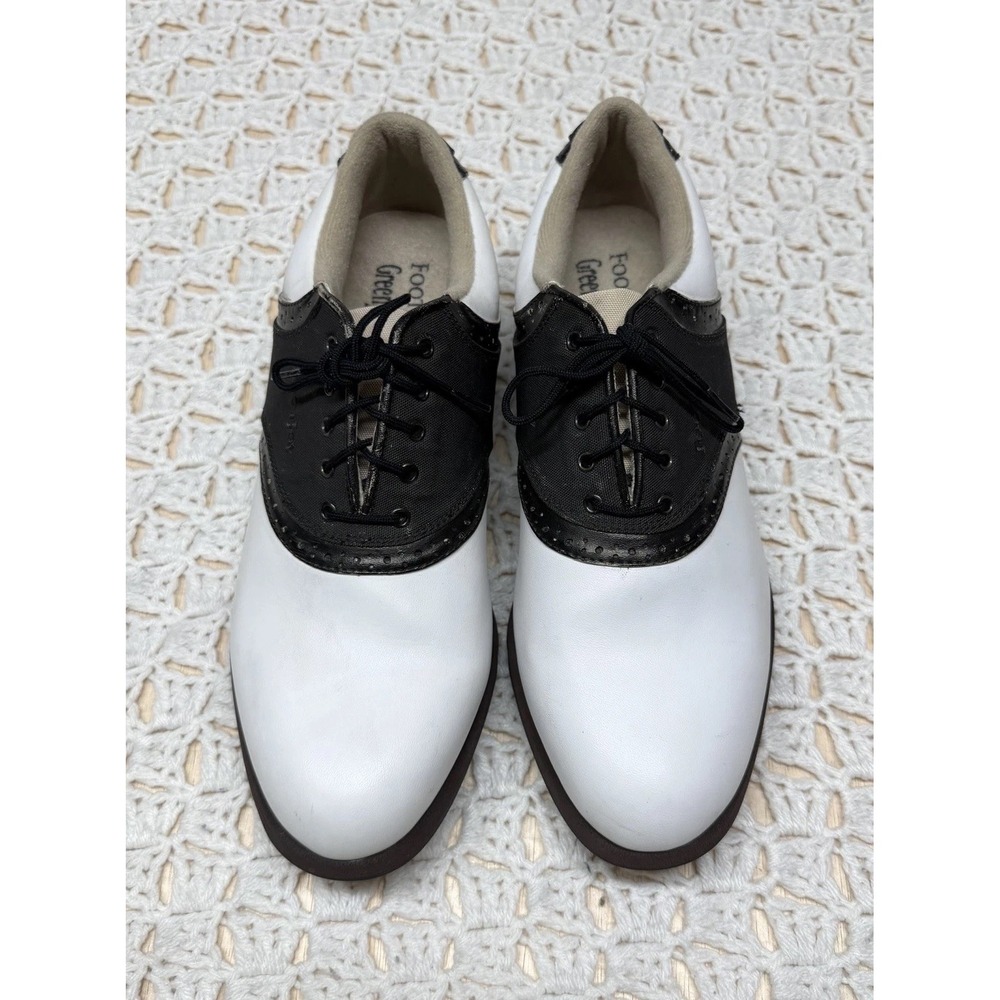 FootJoy Women's Two-Tone White and Black Golf Athletic Shoes